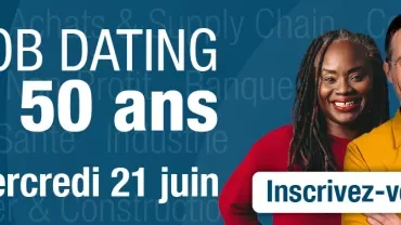 Annonce de job dating pour les plus de 50 ans, mercredi 21 juin. Inscrivez-vous.