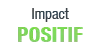 Logo avec le texte 'Impact Positif' en noir et vert.