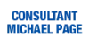 Texte en bleu: CONSULTANT MICHAEL PAGE