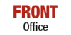 Texte en rouge: FRONT, texte en noir: Office.