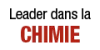 Texte affichant 'Leader dans la CHIMIE'.
