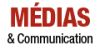Texte en rouge 'MÉDIAS & Communication'