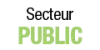 Texte 'Secteur PUBLIC' en noir et vert.